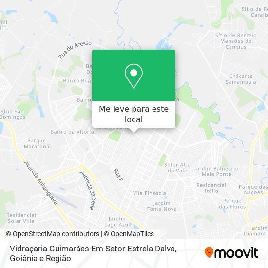 Vidraçaria Guimarães Em Setor Estrela Dalva mapa