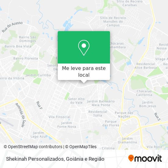 Shekinah Personalizados mapa