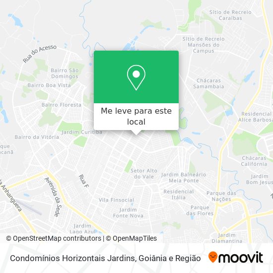 Condomínios Horizontais Jardins mapa