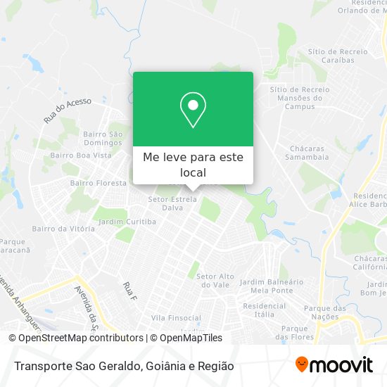 Transporte Sao Geraldo mapa