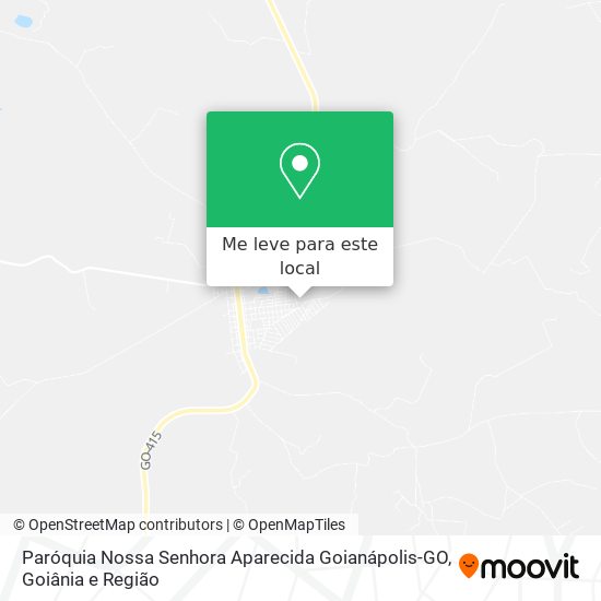 Paróquia Nossa Senhora Aparecida Goianápolis-GO mapa