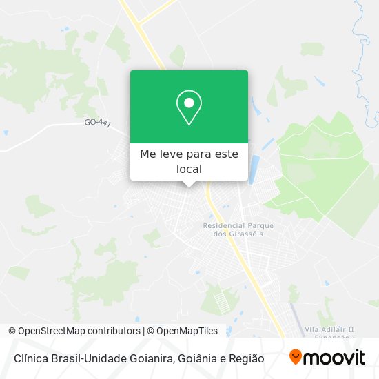 Clínica Brasil-Unidade Goianira mapa