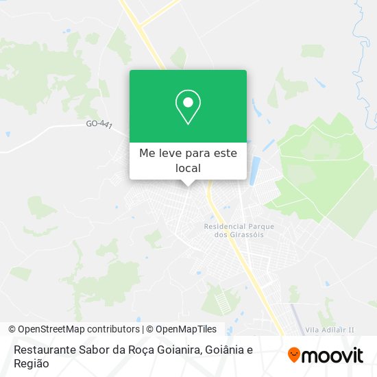 Restaurante Sabor da Roça Goianira mapa