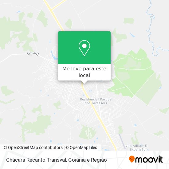 Chácara Recanto Transval mapa