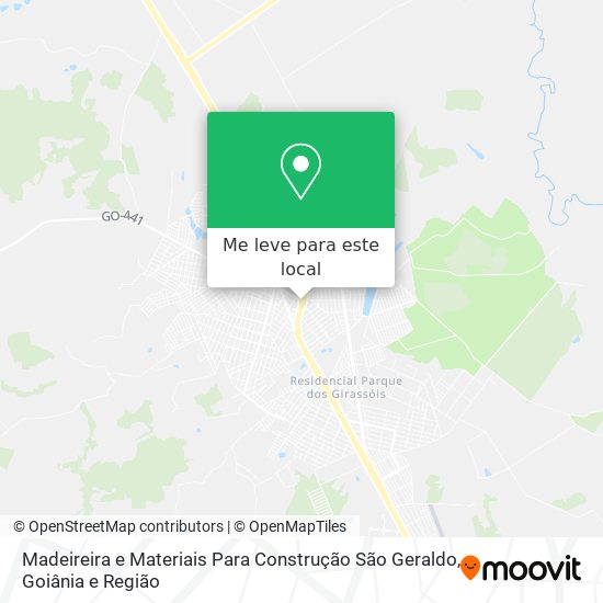 Madeireira e Materiais Para Construção São Geraldo mapa