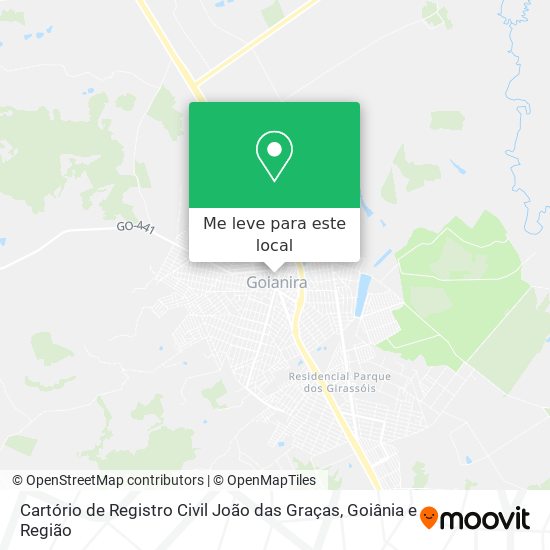 Cartório de Registro Civil João das Graças mapa