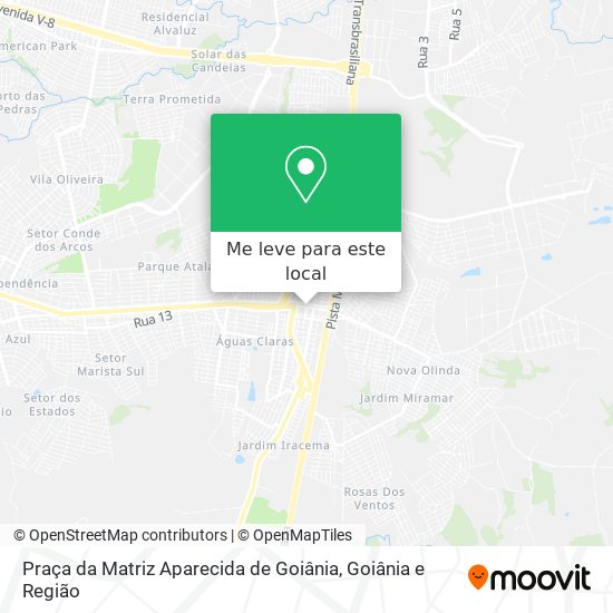 Praça da Matriz Aparecida de Goiânia mapa