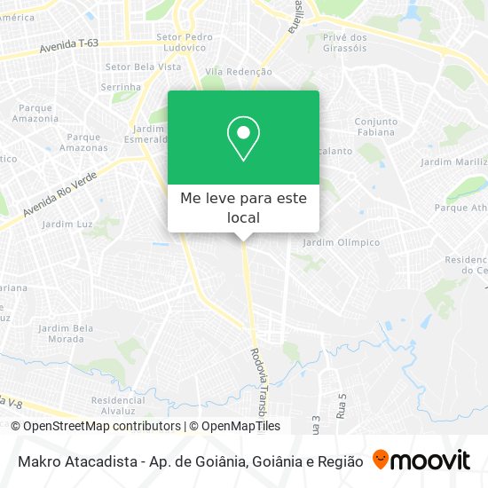 Makro Atacadista - Ap. de Goiânia mapa