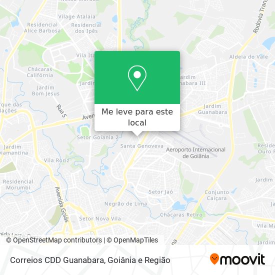 Correios CDD Guanabara mapa