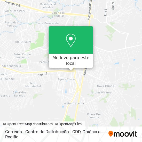 Correios - Centro de Distribuição - CDD mapa