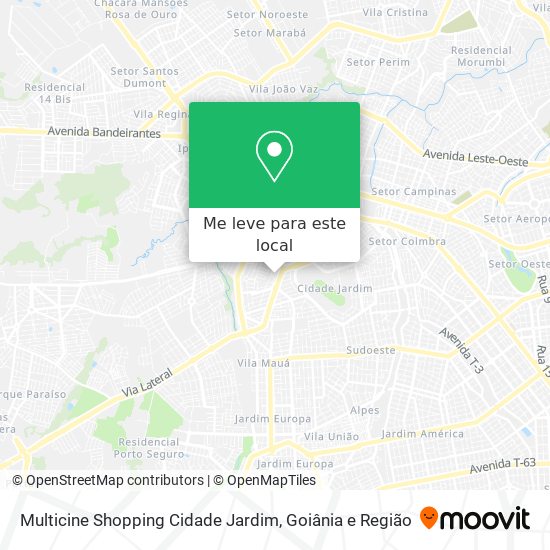 Multicine Shopping Cidade Jardim mapa