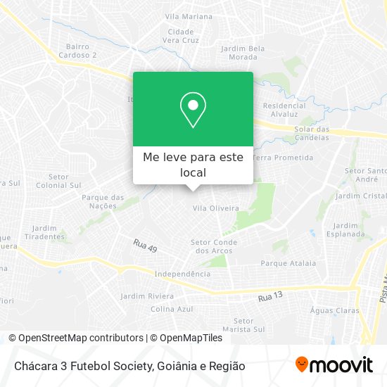 Chácara 3 Futebol Society mapa