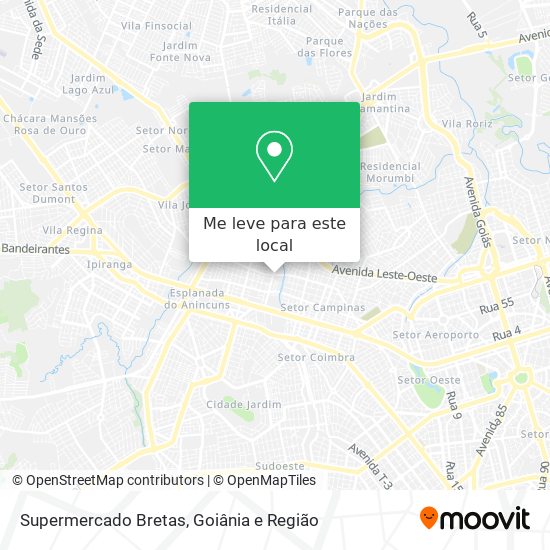 Supermercado Bretas mapa