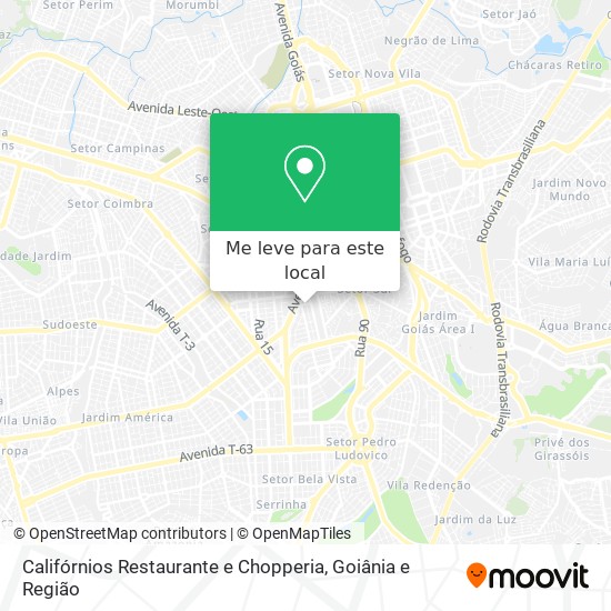 Califórnios Restaurante e Chopperia mapa
