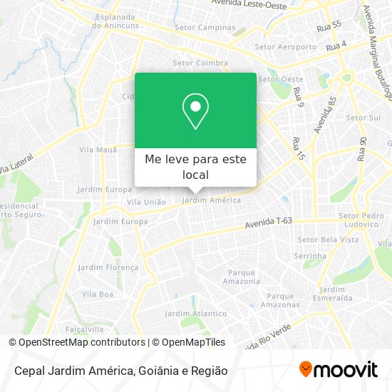Cepal Jardim América mapa