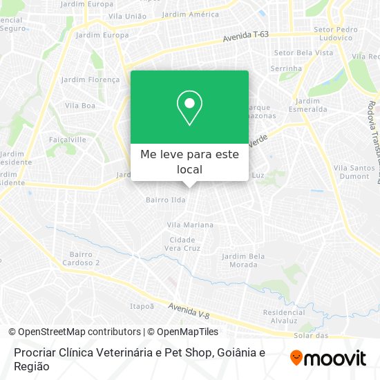 Procriar Clínica Veterinária e Pet Shop mapa