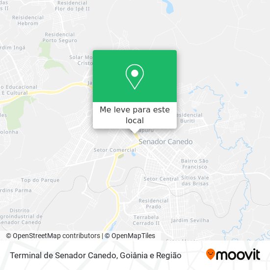Terminal de Senador Canedo mapa