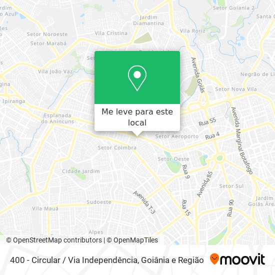 400 - Circular / Via Independência mapa