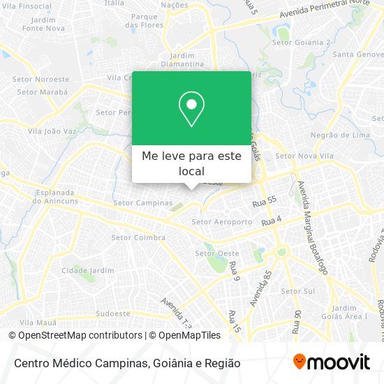 Centro Médico Campinas mapa