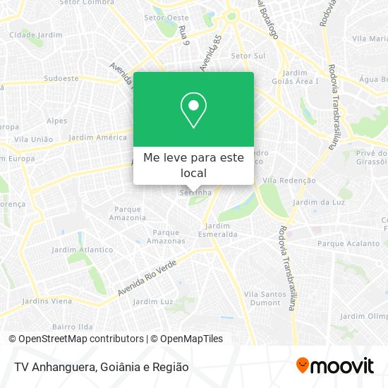 TV Anhanguera mapa