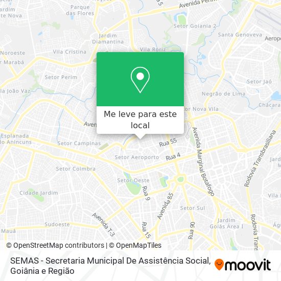 SEMAS - Secretaria Municipal De Assistência Social mapa