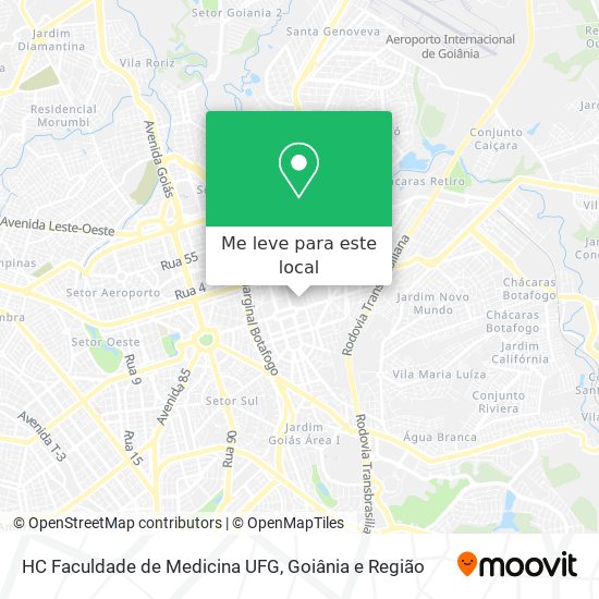 HC Faculdade de Medicina UFG mapa