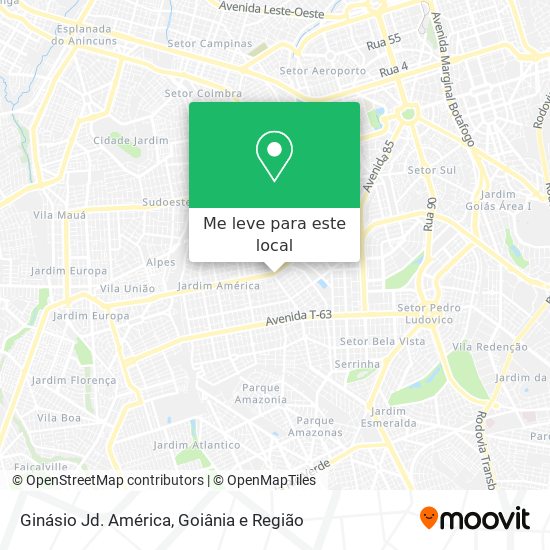 Ginásio Jd. América mapa