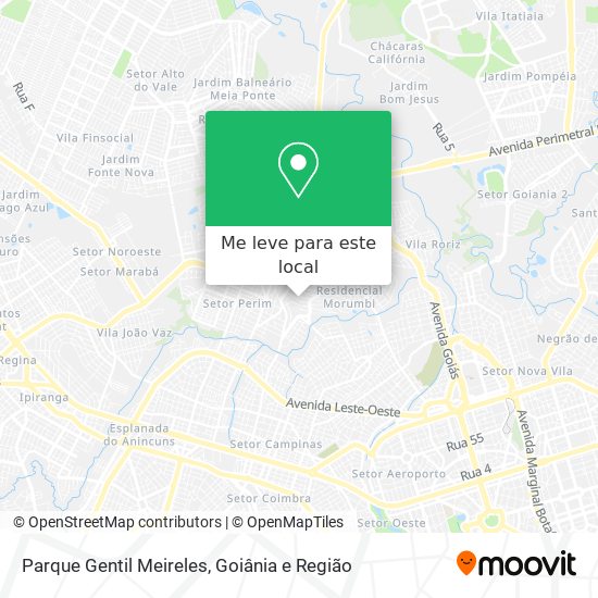 Parque Gentil Meireles mapa