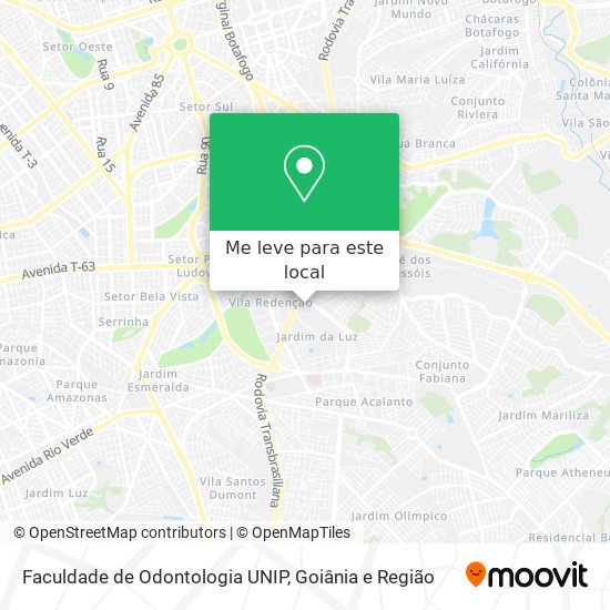 Faculdade de Odontologia UNIP mapa