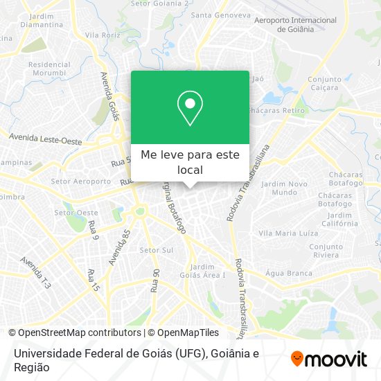 Universidade Federal de Goiás (UFG) mapa