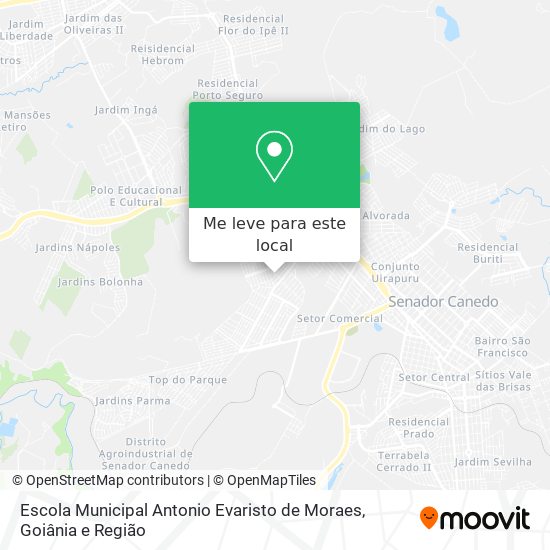 Escola Municipal Antonio Evaristo de Moraes mapa