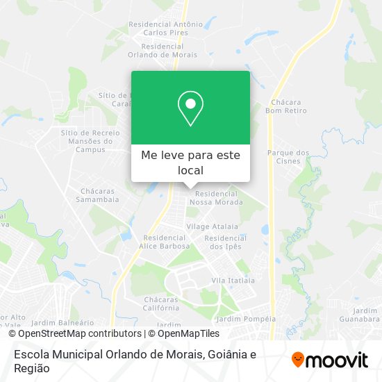 Escola Municipal Orlando de Morais mapa