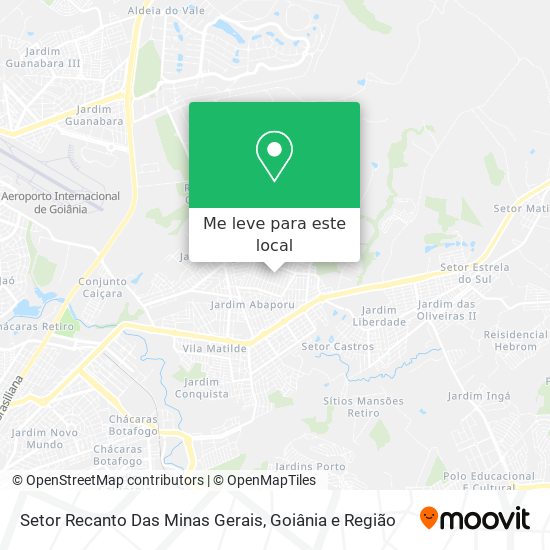 Setor Recanto Das Minas Gerais mapa