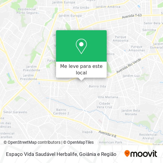 Espaço Vida Saudável Herbalife mapa