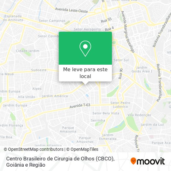 Centro Brasileiro de Cirurgia de Olhos (CBCO) mapa