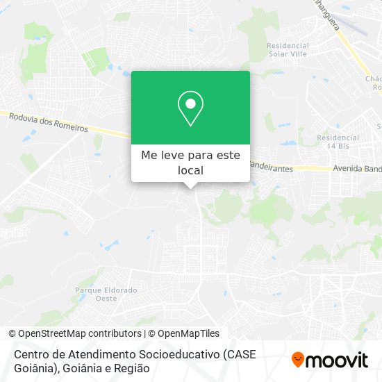 Centro de Atendimento Socioeducativo (CASE Goiânia) mapa