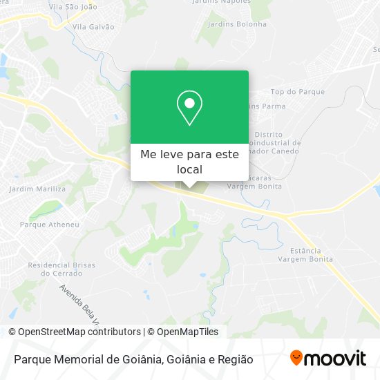 Parque Memorial de Goiânia mapa