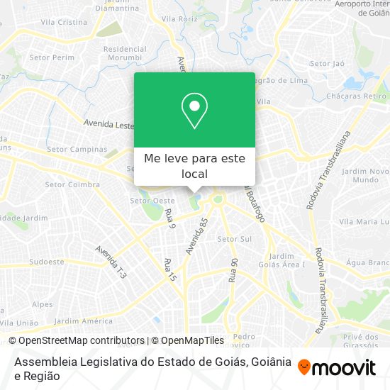 Assembleia Legislativa do Estado de Goiás mapa