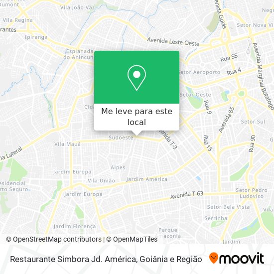 Restaurante Simbora Jd. América mapa