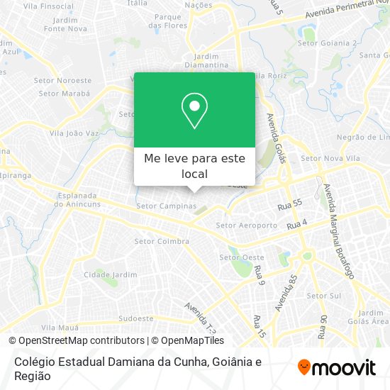 Colégio Estadual Damiana da Cunha mapa