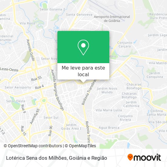 Lotérica Sena dos Milhões mapa