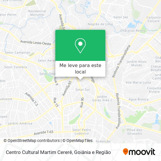 Centro Cultural Martim Cererê mapa