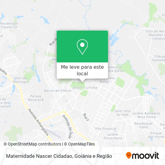 Maternidade Nascer Cidadao mapa