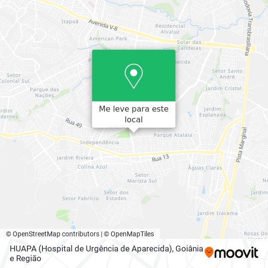 HUAPA (Hospital de Urgência de Aparecida) mapa