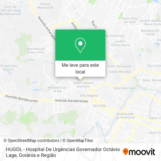 HUGOL - Hospital De Urgências Governador Octávio Lage mapa