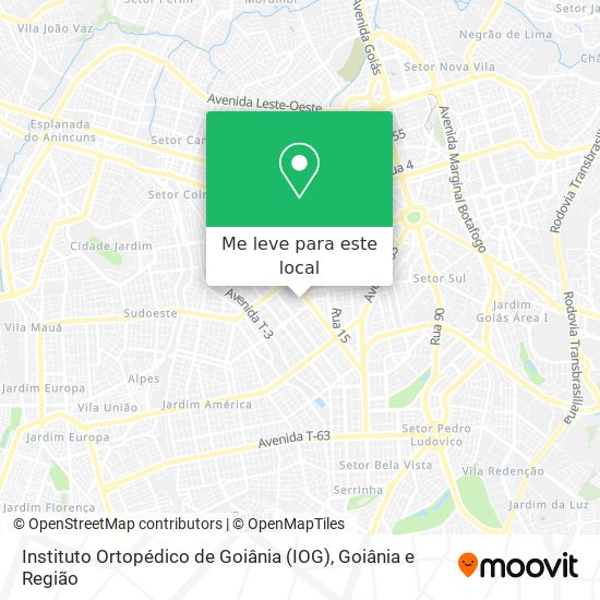 Instituto Ortopédico de Goiânia (IOG) mapa