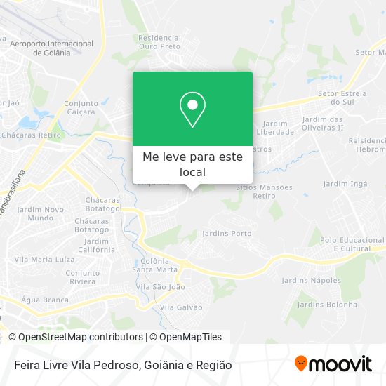 Feira Livre Vila Pedroso mapa