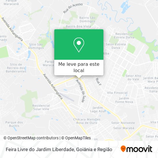Feira Livre do Jardim Liberdade mapa