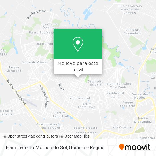 Feira Livre do Morada do Sol mapa