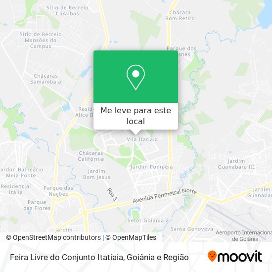 Feira Livre do Conjunto Itatiaia mapa